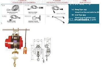 150KG*20M钢索型悬挂式电动葫芦/22......